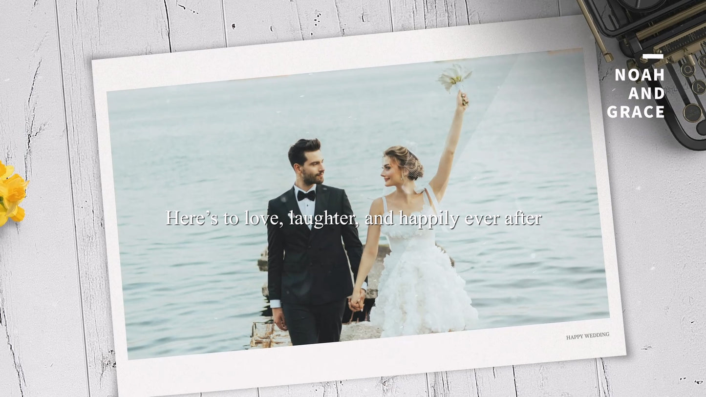Elegant Wedding Slideshow – Memories in White Frames