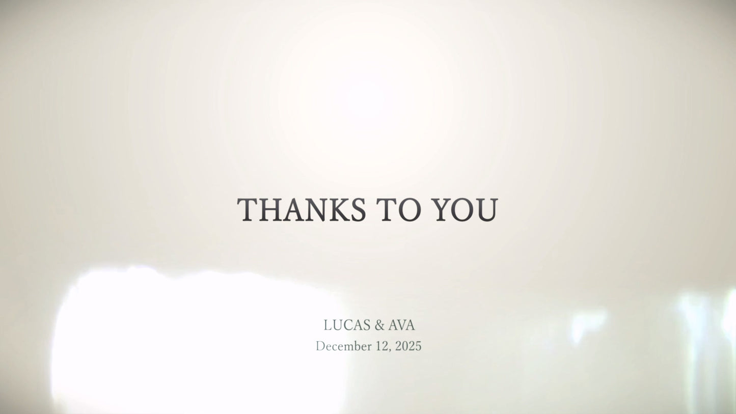 Elegant Wedding Slideshow for Guests – Thanks to You
