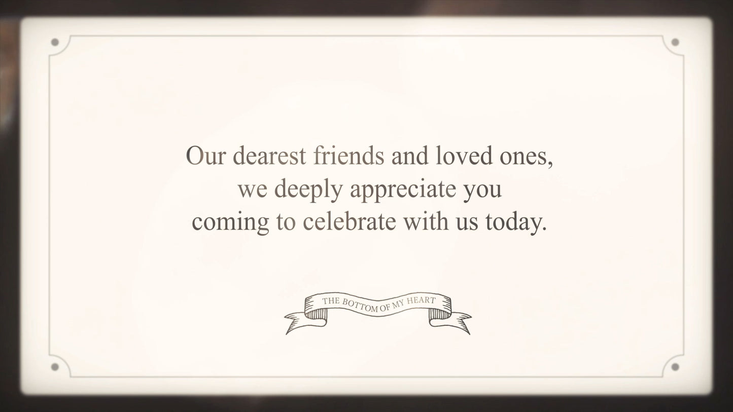 Elegant Wedding Slideshow for Guests – Thanks to You