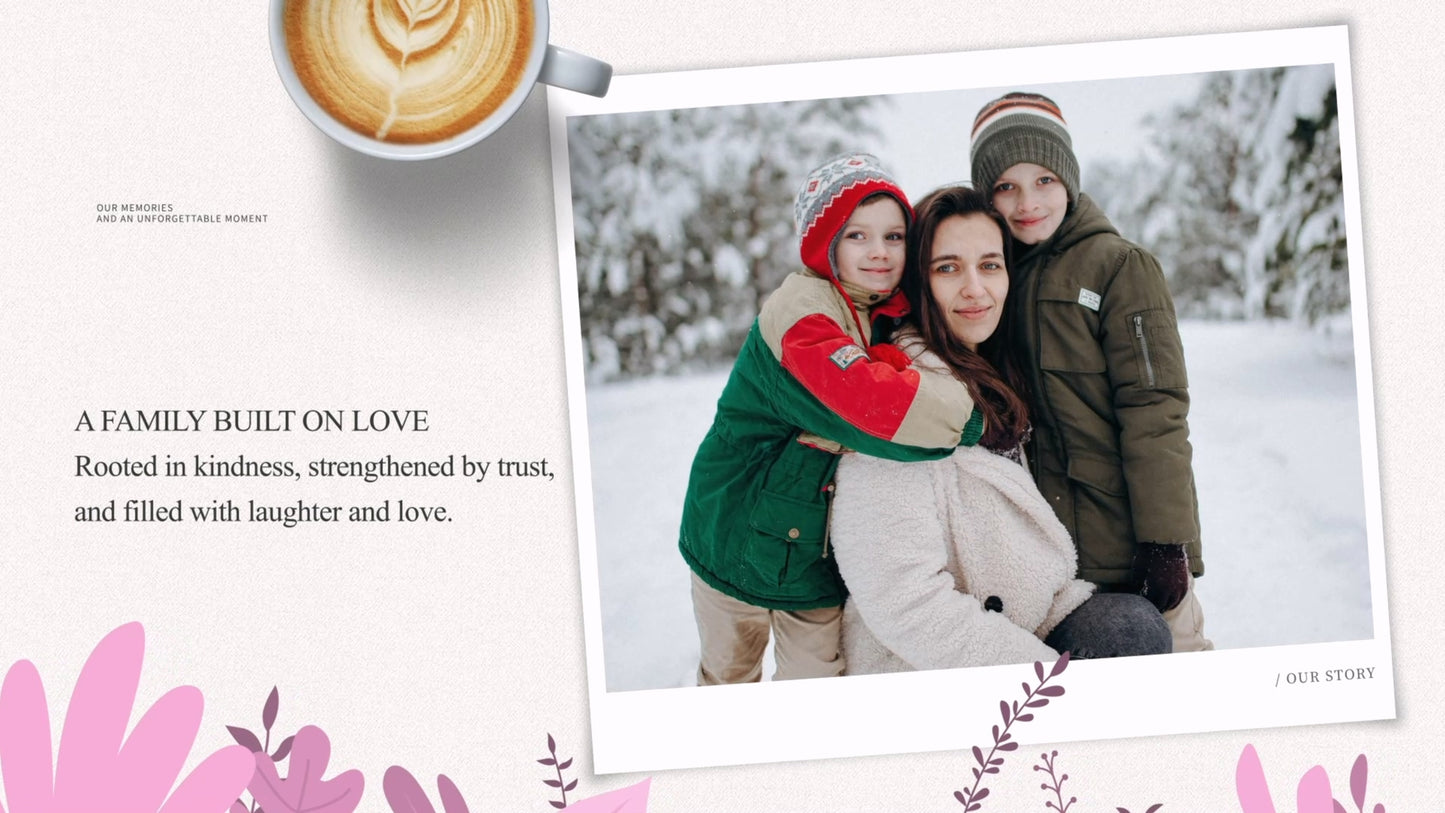 Memories in White Frames - Nostalgic Slideshow Video Template